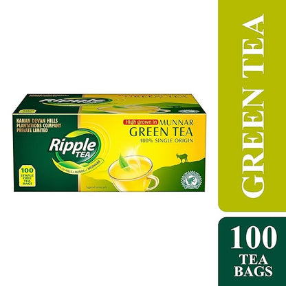 Ripple Green Tea Bags - 100 Tea Bags (1.3gm Each)