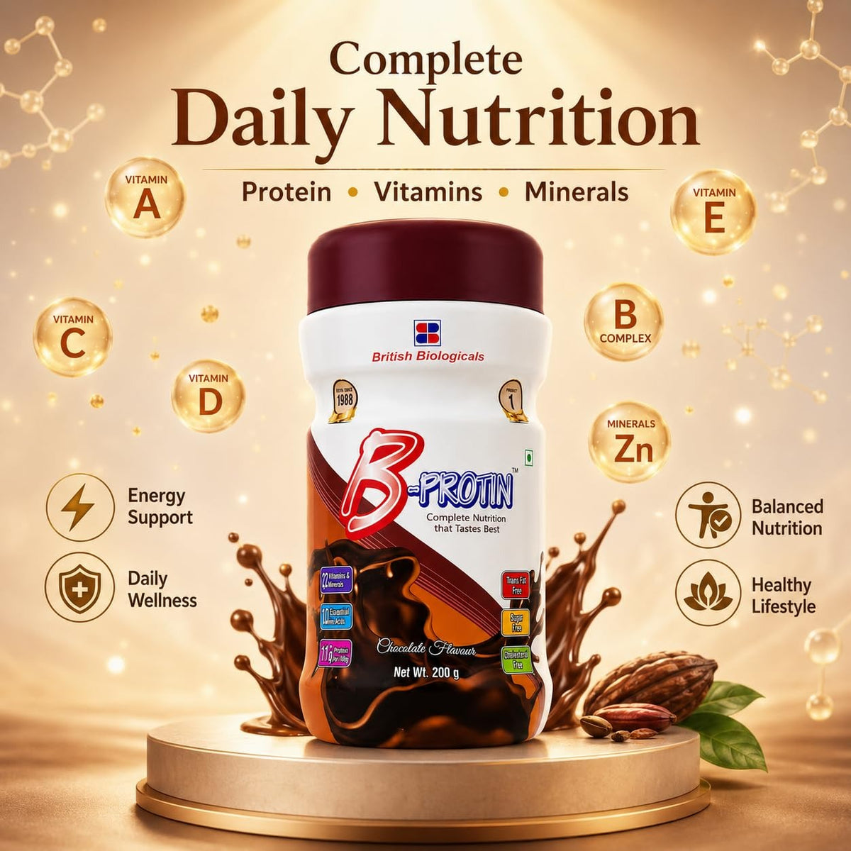 British Biologicals B-Protin Powder Chocolate Flavour