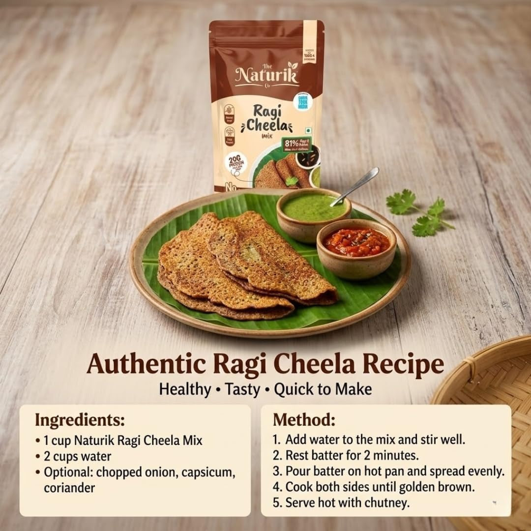 The Naturik Co Ragi (Millets) Cheela Mix
