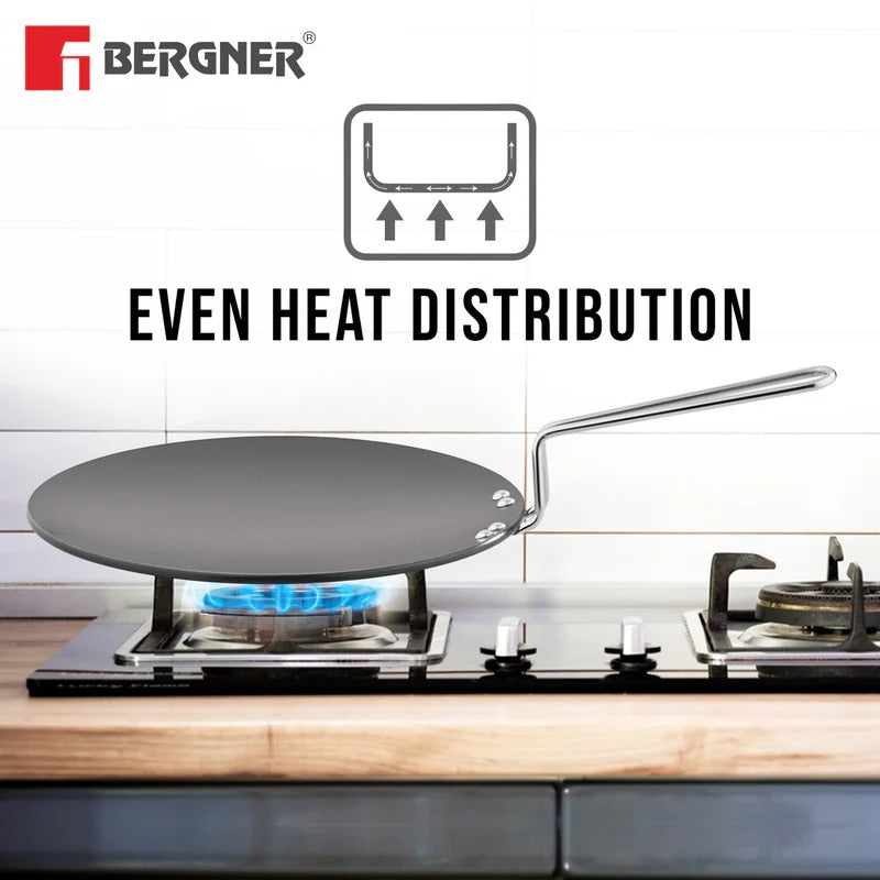 Bergner ArtisanForge Hard Anodised Roti Tawa 26cm (BGIN-6466)