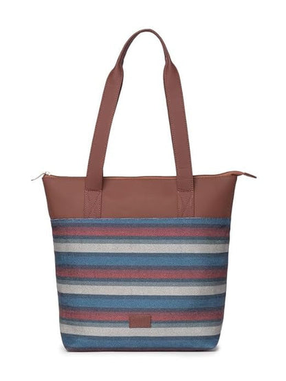 Zouk Printed Women's Jute Handcrafted & Leather Everyday Tote Bag