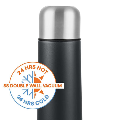 Borosil Thermo Flask Double Wall Bottle Black 500ml