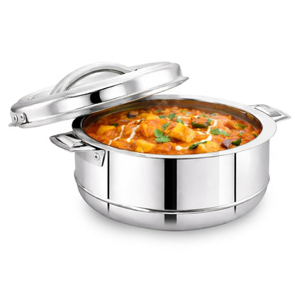 Avias Astra Double Wall Insulated Stainless Steel Casserole 2500ml Hot Box for Kitchen Hot Case with Steel Lid