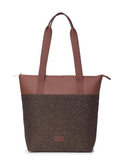 Zouk Printed Women's Jute Handcrafted & Leather Everyday Tote Bag