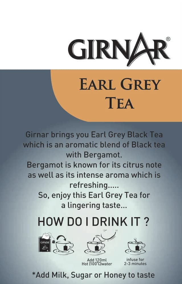 Girnar Earl Grey Black Tea - 10 Tea Bags