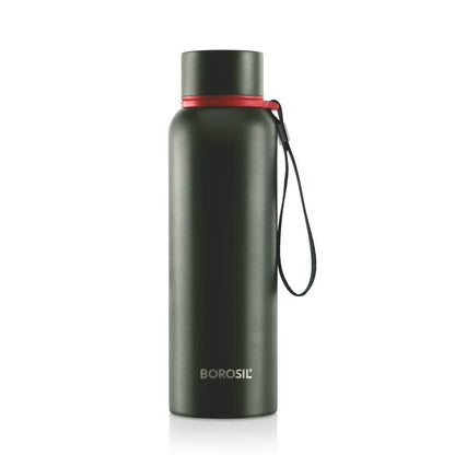 Borosil Hydra Thermoflask Water Bottle Trek Green 850ml