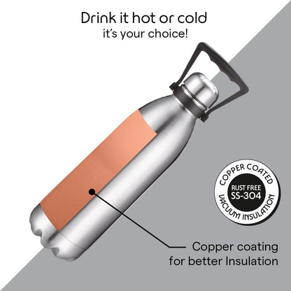 Borosil Hydra Thermoflask Steel Water Bottle Bolt 1.8L