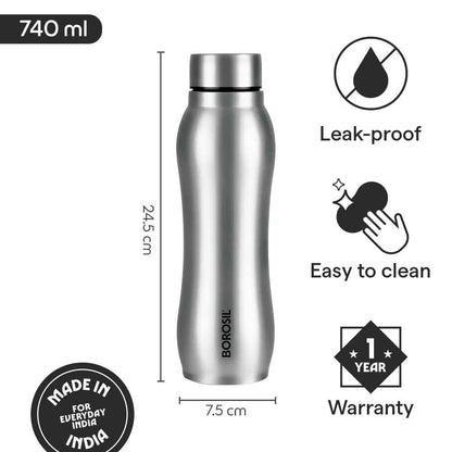Borosil Chillmate Single Wall Bottle 740ml
