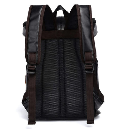 FUR JADEN Vegan Leather Anti Theft Casual Laptop Backpack with 15.6 Inch Laptop Pocket