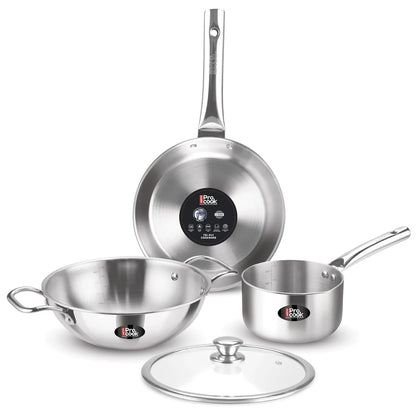 Milton ProCook Triply 4 Pcs Induction Cookware Set