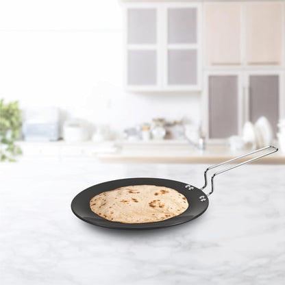 Milton Pro Cook Hard Anodized Tawa, 24 Cm, Dark Grey - 925 gms
