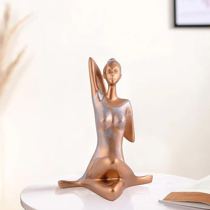 Zart Resin Lady Yoga Poses Showpiece for Home Decor Showpiece