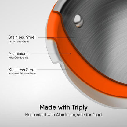 Stahl Artisan Fry Pan 20cm Triply Stainless Steel