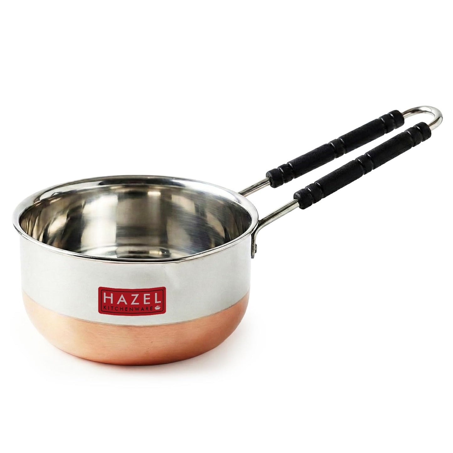 HAZEL Copper Bottom Sauce Pan| Stainless Steel Cookware with Copper Bottom - 900 ml