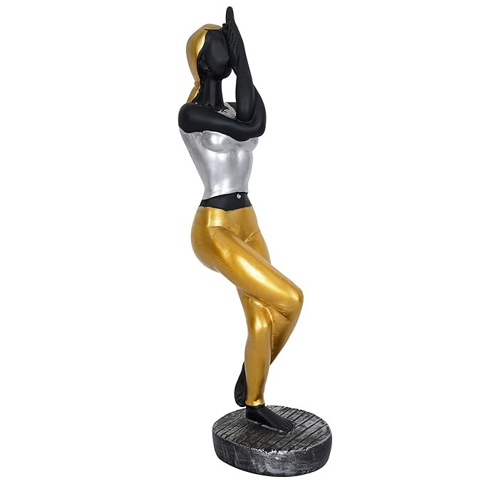 Zart Resin Lady Yoga Poses Showpiece for Home Decor Showpiece