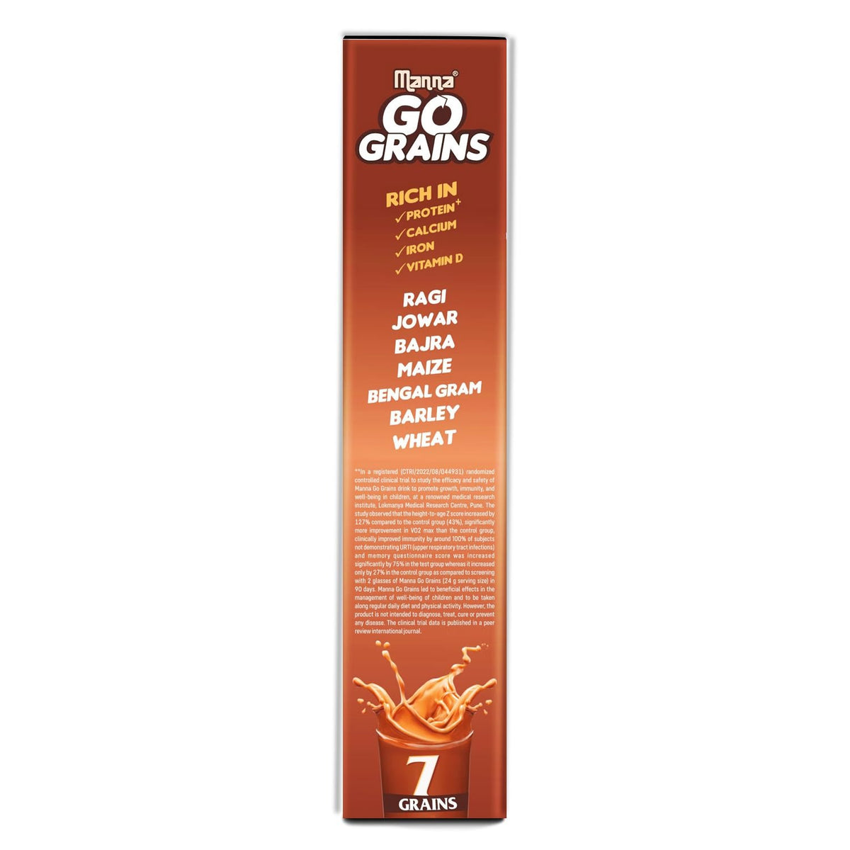 Manna Go Grains Millet Health and Nutrition Drink Chocolate - 400 gms (Pack of 2)