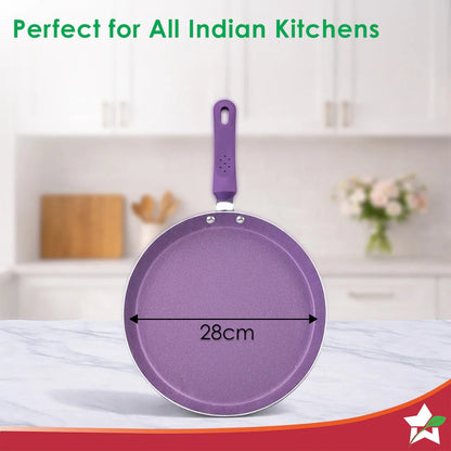 Wonderchef Aluminium Orchid Dosa Tawa Purple