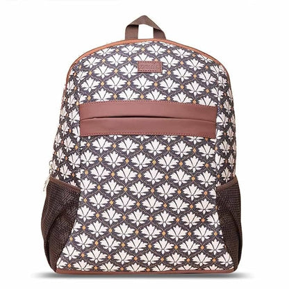 Zouk Printed Women's Jute Handcrafted Vegan Leather Multicolor Classic Backpack