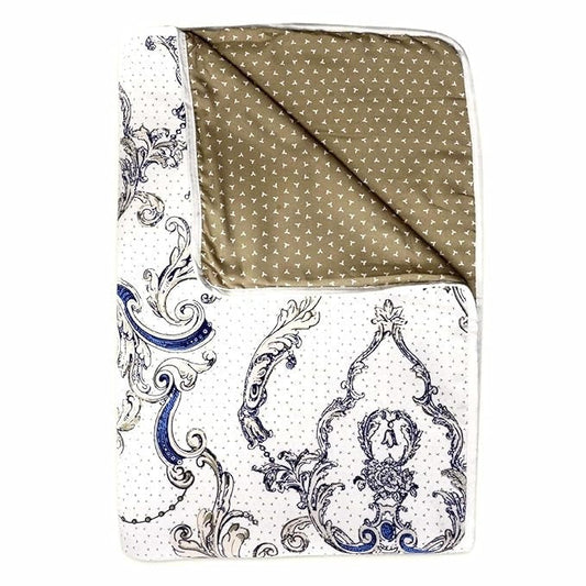 Divine Casa Kalamkari 120 GSM Microfiber Lightweight Single Bed Dohar Reversible AC Blankets for All Season Color Dried Tobacco TC - 120