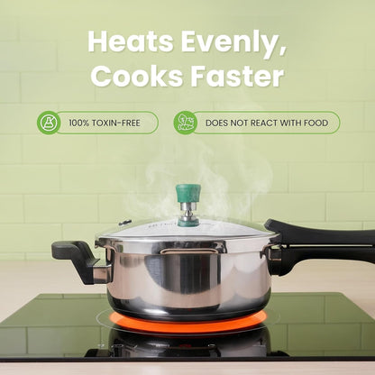 The Indus Valley Tri-Ply Stainless Steel Pressure Pan 3.5-5L