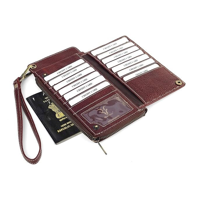 Hunter Leather Phone & Passport Holder Wallet/Card Holder