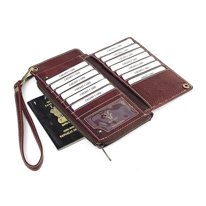 Hunter Leather Phone & Passport Holder Wallet/Card Holder