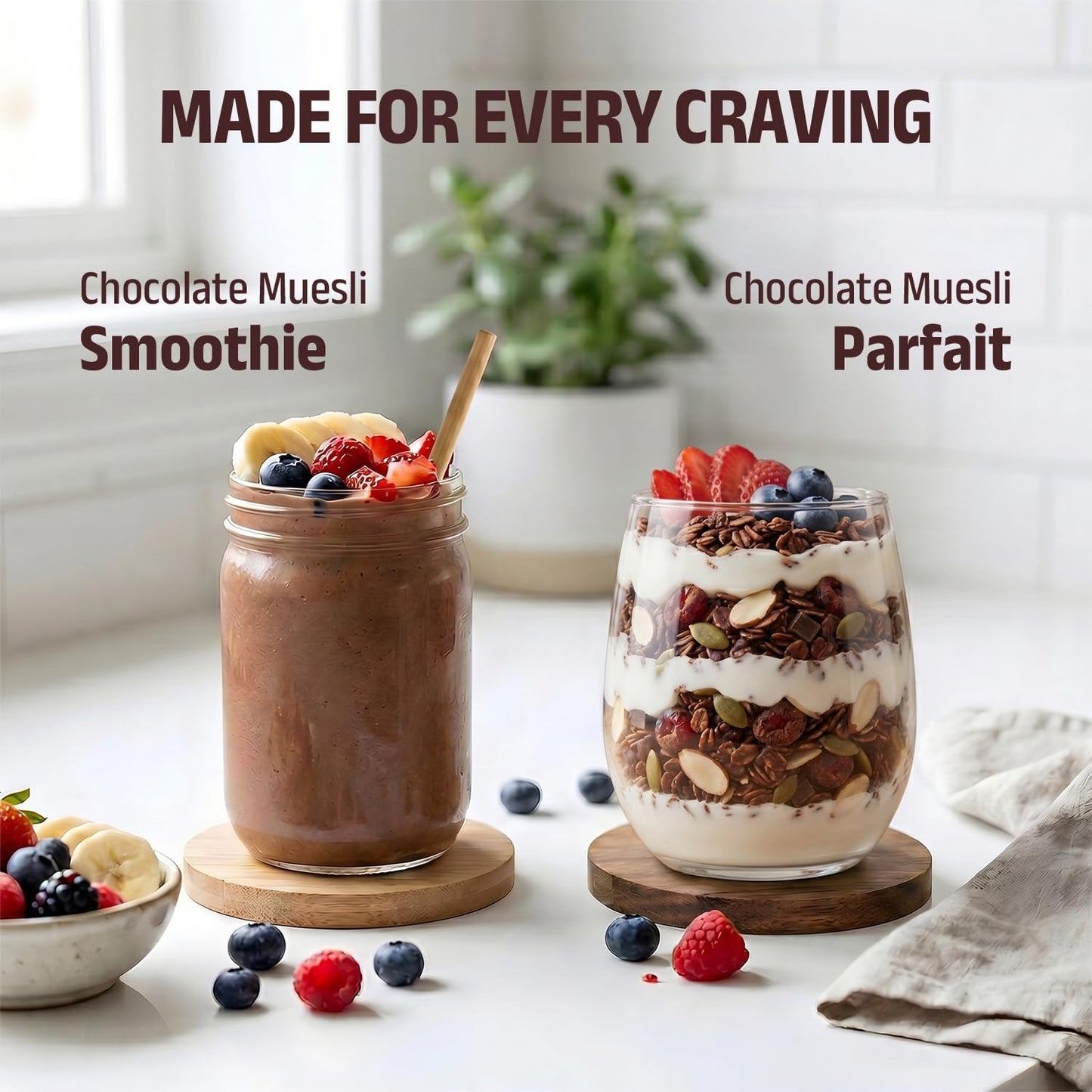Pintola High Protein Dark Chocolate & Cranberry Muesli