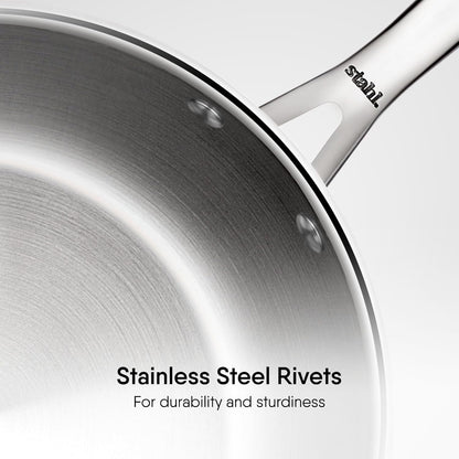 Stahl Artisan Fry Pan 20cm Triply Stainless Steel