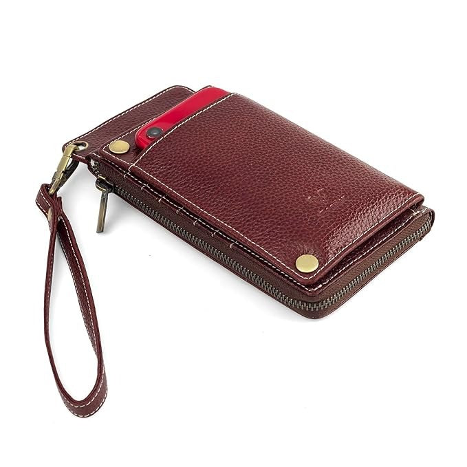 Hunter Leather Phone & Passport Holder Wallet/Card Holder