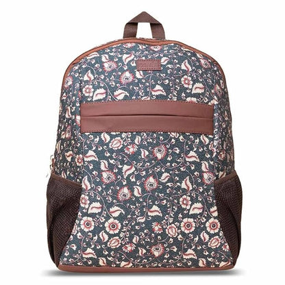 Zouk Printed Women's Jute Handcrafted Vegan Leather Multicolor Classic Backpack