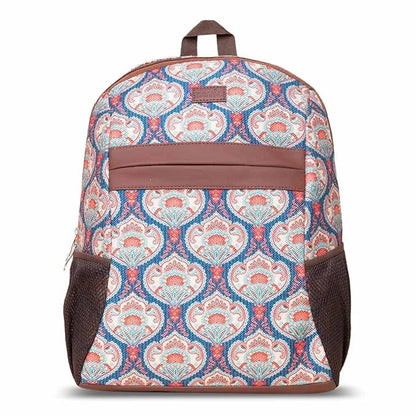 Zouk Printed Women's Jute Handcrafted Vegan Leather Multicolor Classic Backpack
