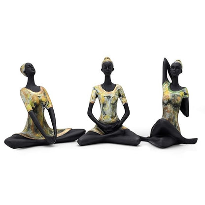 Zart Resin Lady Yoga Poses Showpiece for Home Decor Showpiece