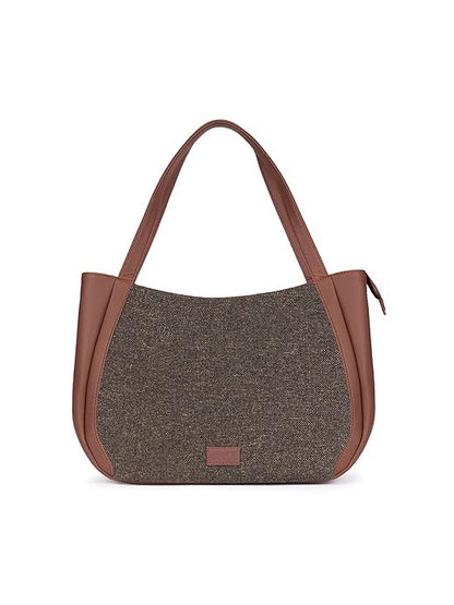 Zouk Jute Handcrafted Vegan Leather Women's Shoulder Luna Handbags