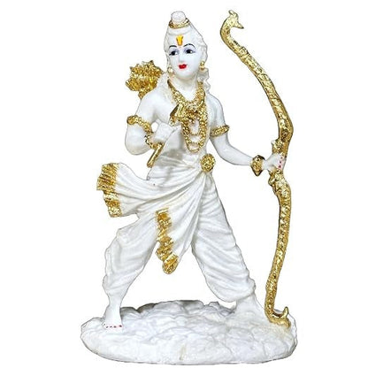 ALILA Marble Finish Murti Idol Statue Sculpture Spiritual (Shri Ram White Idol, 13.5 Inch)