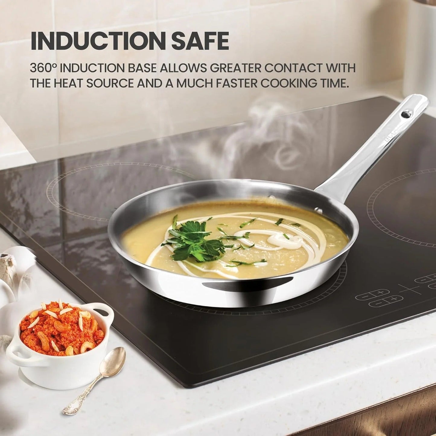 Milton ProCook Triply Stainless Steel 3 Pcs Induction Cookware Set