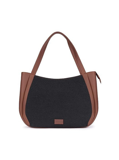 Zouk Jute Handcrafted Vegan Leather Women's Shoulder Luna Handbags