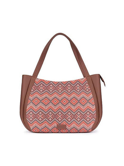 Zouk Jute Handcrafted Vegan Leather Women's Shoulder Luna Handbags