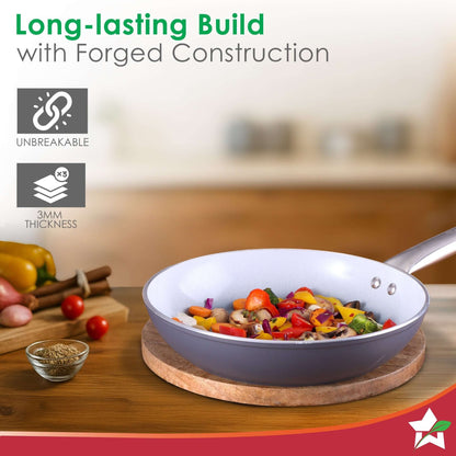 Wonderchef Eco Glide Fry Pan Ceramic 24cm 1.8L Chemical-Free Coating