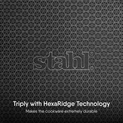 Stahl Deep Fry Pan Triply Artisan Hybrid Series