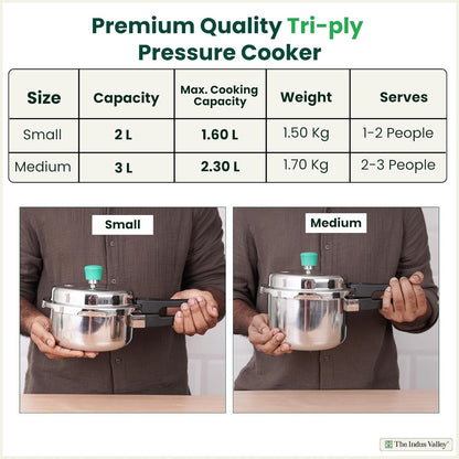 The Indus Valley Pressure Cooker Combo 2L + 3L