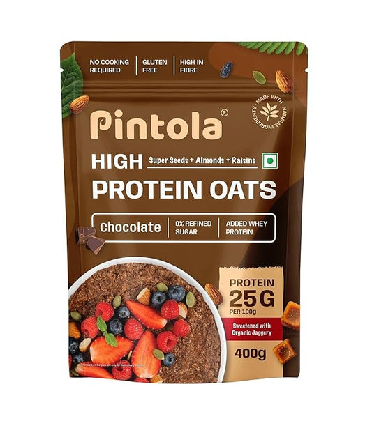 Pintola High Protein Dark Chocolate Oats - 400 gms