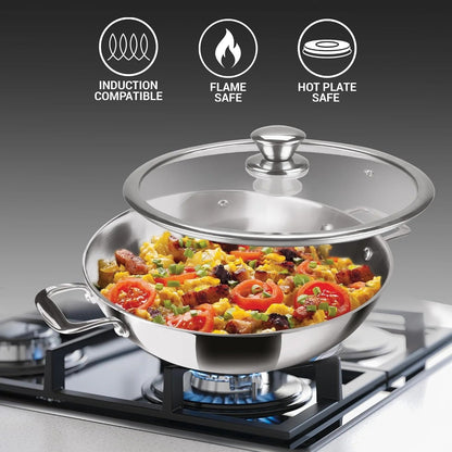 Milton ProCook Triply Stainless Steel 3 Pcs Induction Cookware Set
