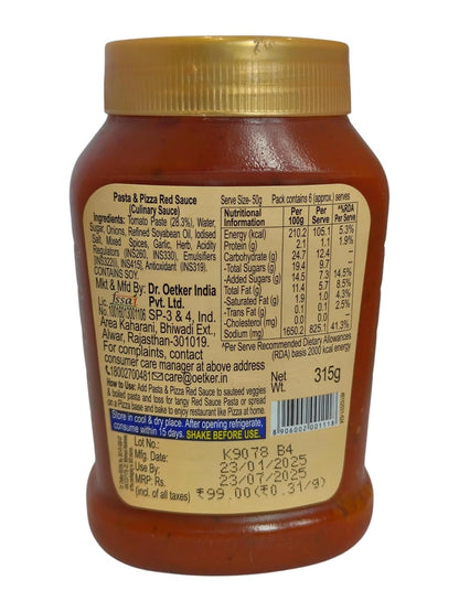 Dr. Oetker FunFoods Pasta & Pizza Red Sauce - 315g