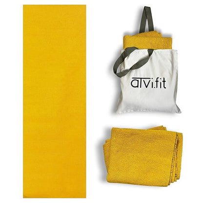 Atvi Fit Pure Cotton Anti Skid  Machine Wash Yoga Mat 73inches x 24inches 5mm thickness