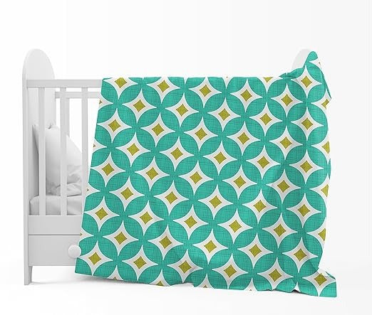 Divine Casa Light Weight Soft Microfiber Baby AC Blanket for Winter for Kids/Boys/Girls/Baby Colour Green and Yellow