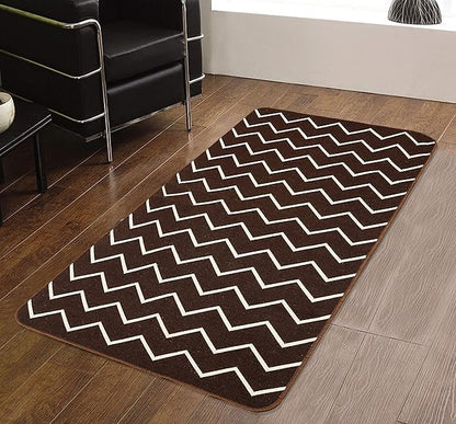 Saral Home Zig Zag Designer Soft Cotton Durable & Washable Multipurpose Runner