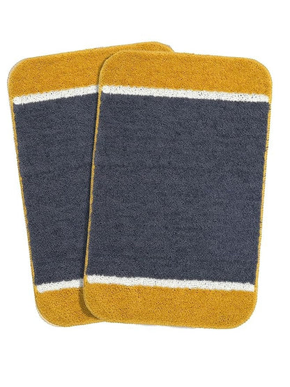 Saral Home Soft Microfiber Anti-Skid Bathmat (Pack of 2)