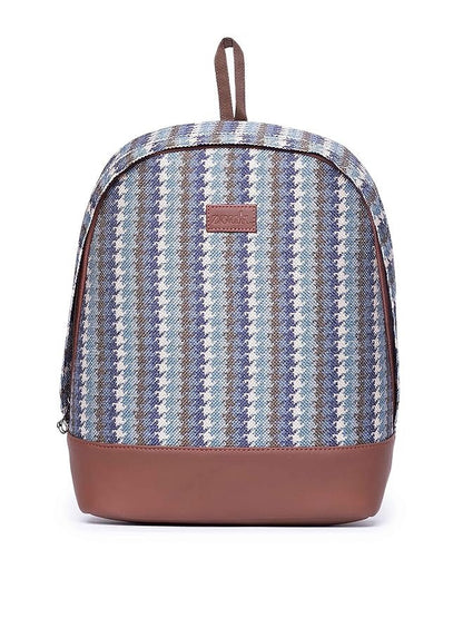 Zouk Printed Women's Jute Handcrafted Vegan Leather Multicolor Daypack/Backpack