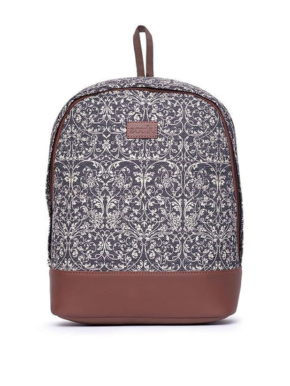Zouk Printed Women's Jute Handcrafted Vegan Leather Multicolor Daypack/Backpack
