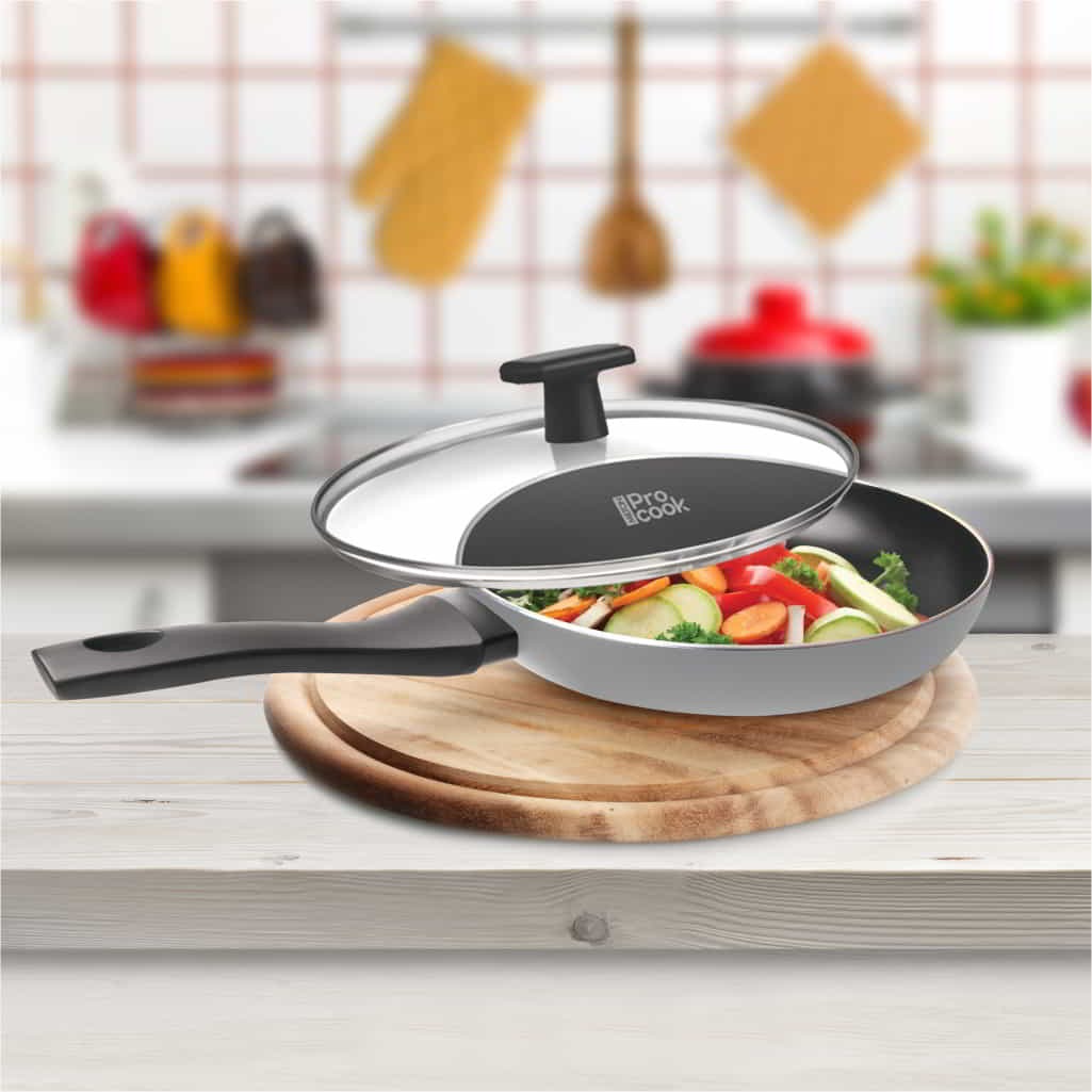 Milton Black Pearl Induction Non-Stick Fry Pan with Lid